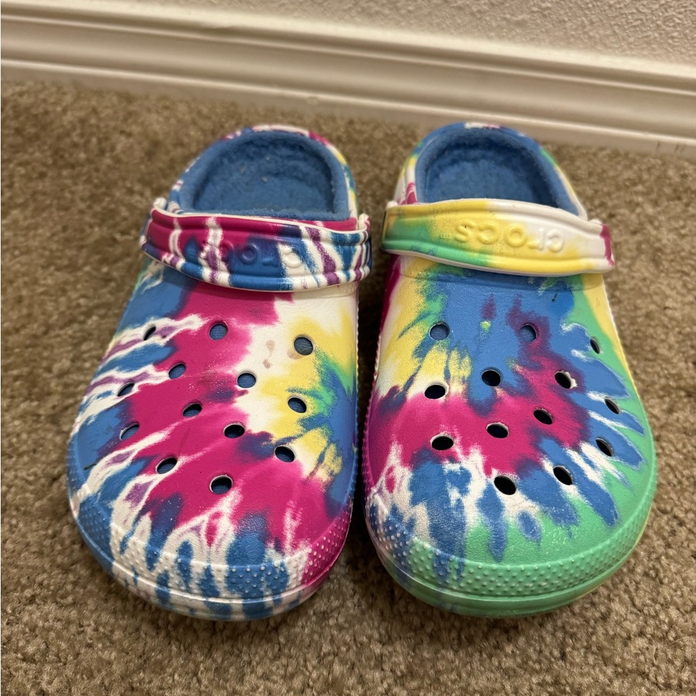 CROCS Tie-Dye Clogs - Pink, Blue, Yellow, Green